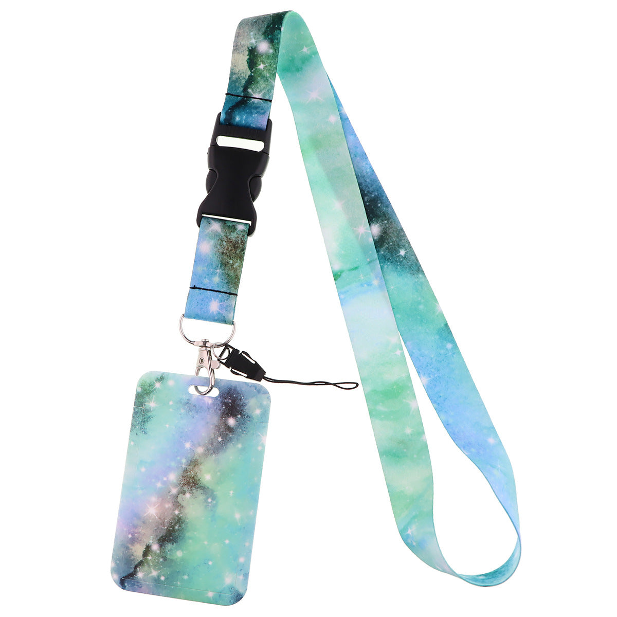 Starry Sky Series Neck Lanyard with ID Badge Holder Keychains Cell Phone Strap for School Office