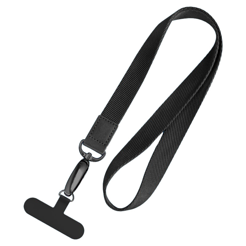 Neck-Mounted Phone Lanyard Anti-Lost Cell Phone Polyester Strap with Metal Buckle, PC Tether Tab