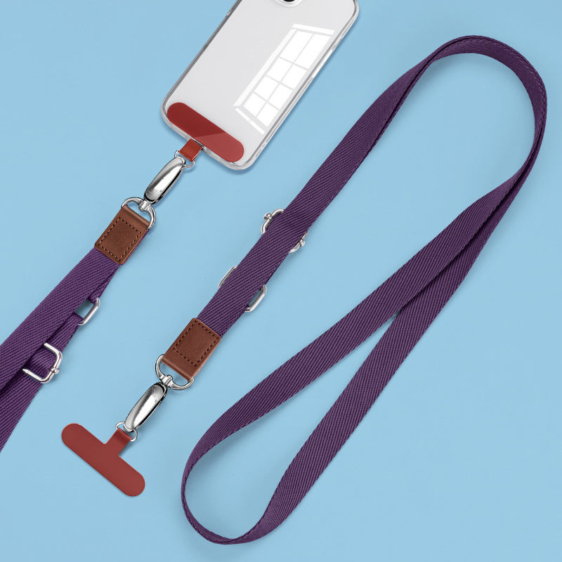 Anti-Lost Phone Lanyard with Metal Buckle, PC Tether Tab Adjustable Cell Phone Polyester Strap