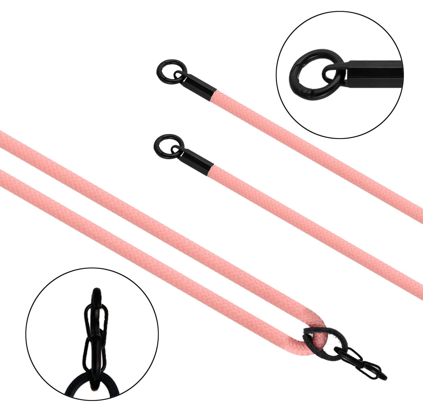 8mm Dual Ring Buckle Phone Carrying Rope Anti-lost Lanyard Phone Crossbody Shoulder Strap