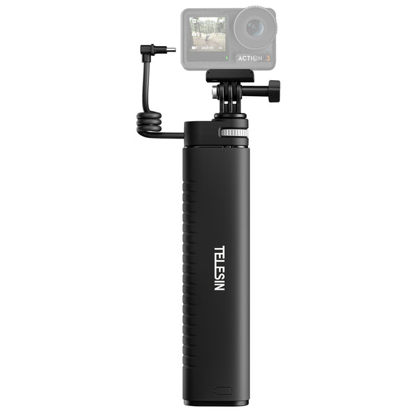 TELESIN TE-CSS-001 10000mAh Power Bank Selfie Stick Charging Handle Grip for GoPro / Sports Camera / Smart Phone