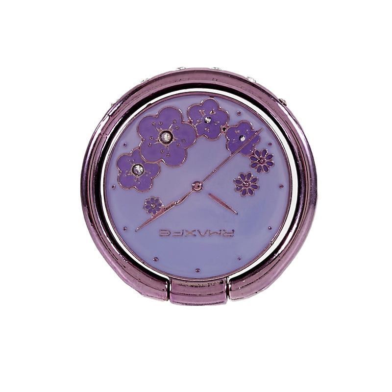 Flower Mobile Phone Ring Kickstand Electroplating Finger Ring Holder Cell Phone Stand Decorated with Rhinestone