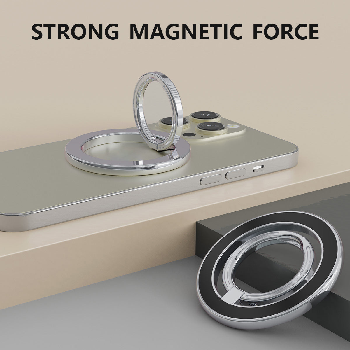ZH-M02 Creative Cell Phone Ring Stand Magnetic Finger Ring Holder Adjustable Zinc Alloy Finger Grip