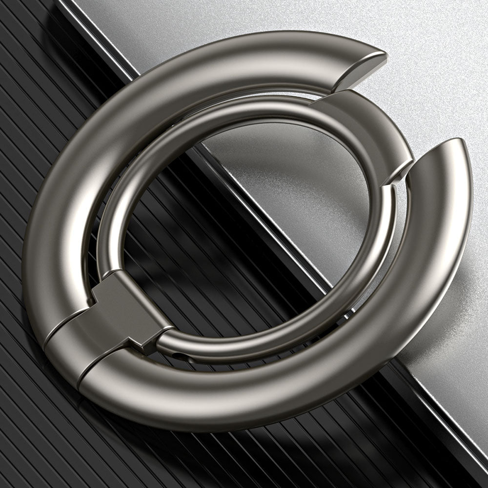 For iPhone 12 / 13 / 14 Series Electroplating Metal Kickstand Magnetic Folding Finger Ring Phone Holder