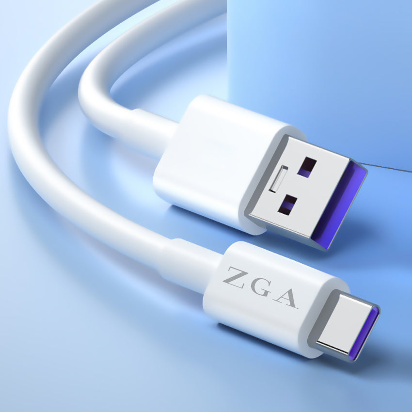 ZGA CB05 1m 5A USB to Type-C Data Cable Mobile Phone Fast Charging TPE Cord