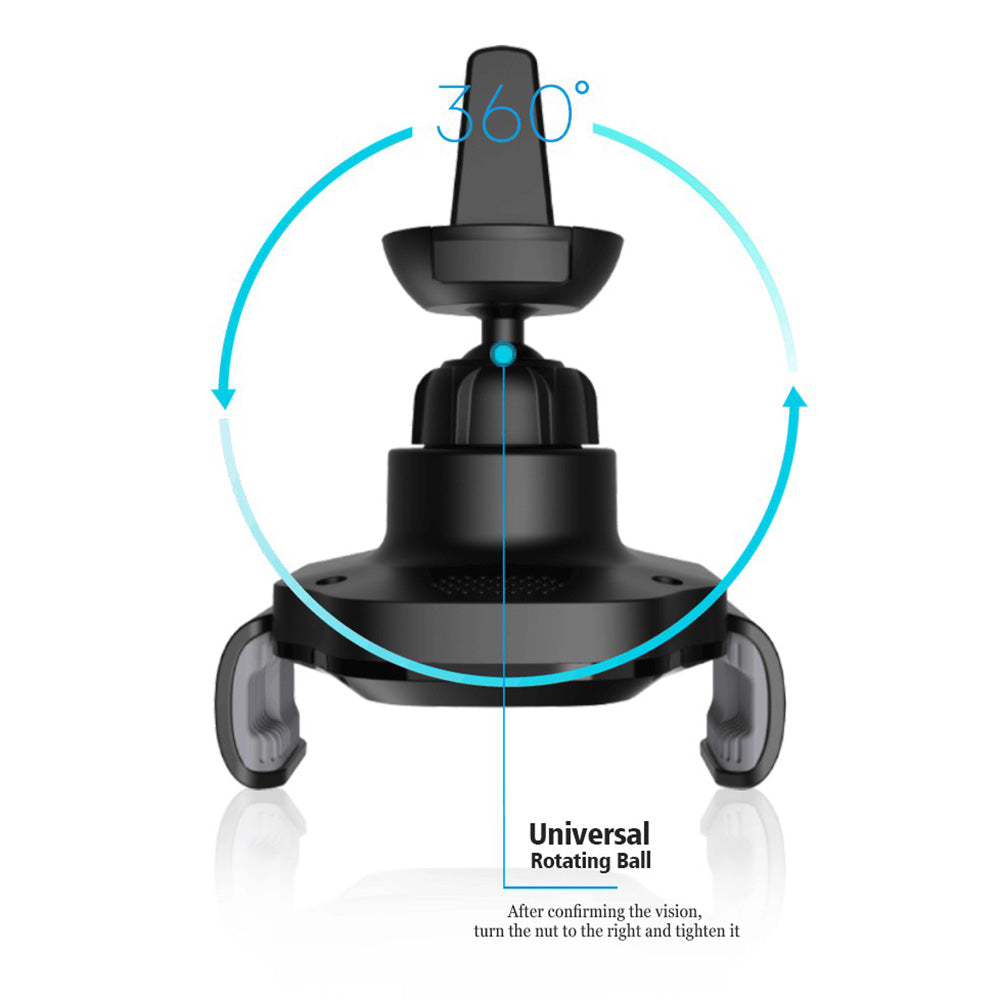 X15 15W Car Wireless Charger Touch Sensitive Mobile Phone Charger Mount with Charging Indicator