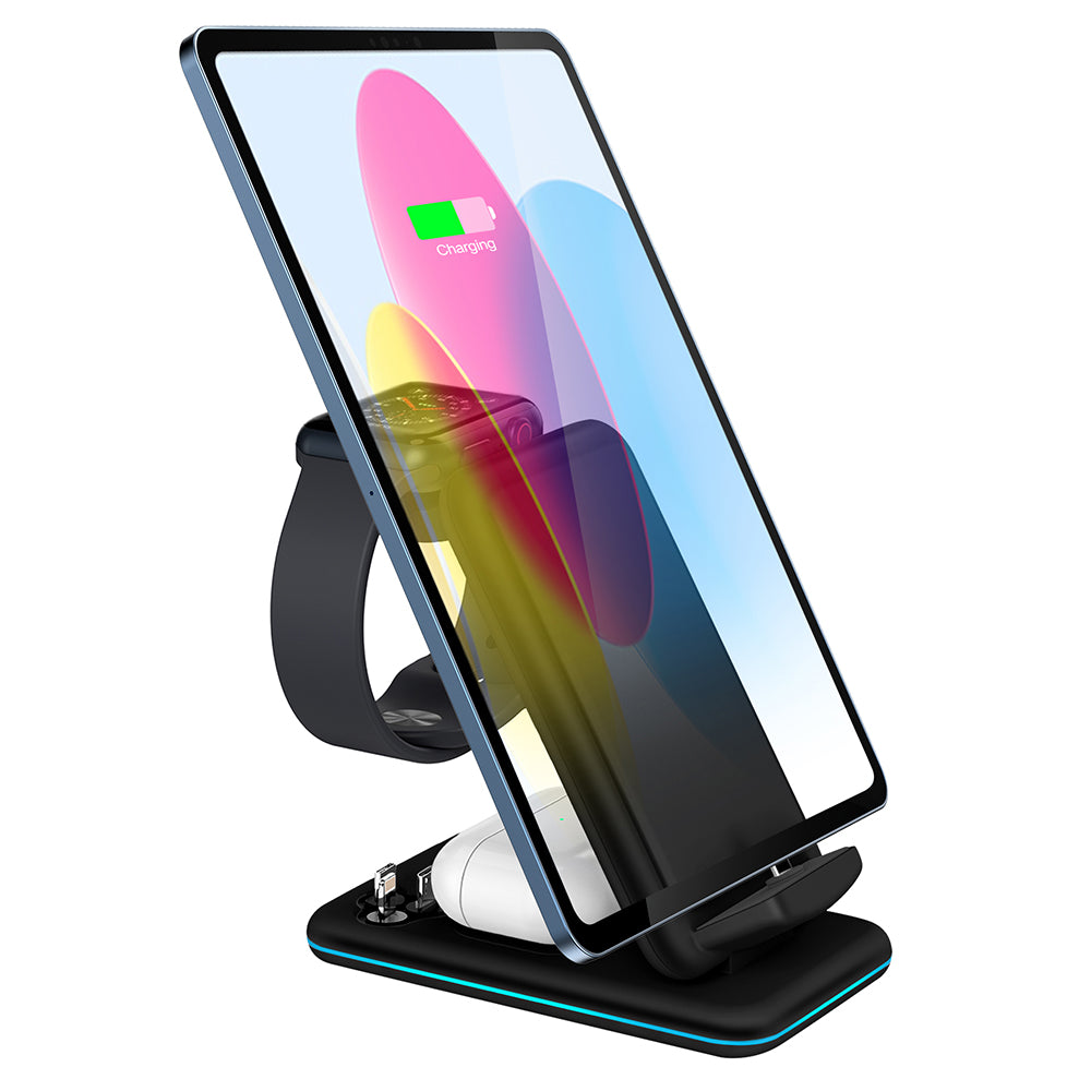 V15 3-in-1 Folding Wireless Charger for Mobile Phone / Headset / Watch 15W Max Charging Station