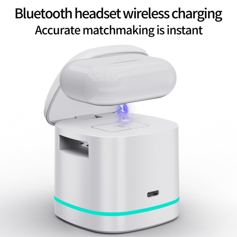 H32 15W 3-in-1 Magnetic Wireless Charger for Headset, Smart Watch Multi-Function Cell Phone Charging Stand