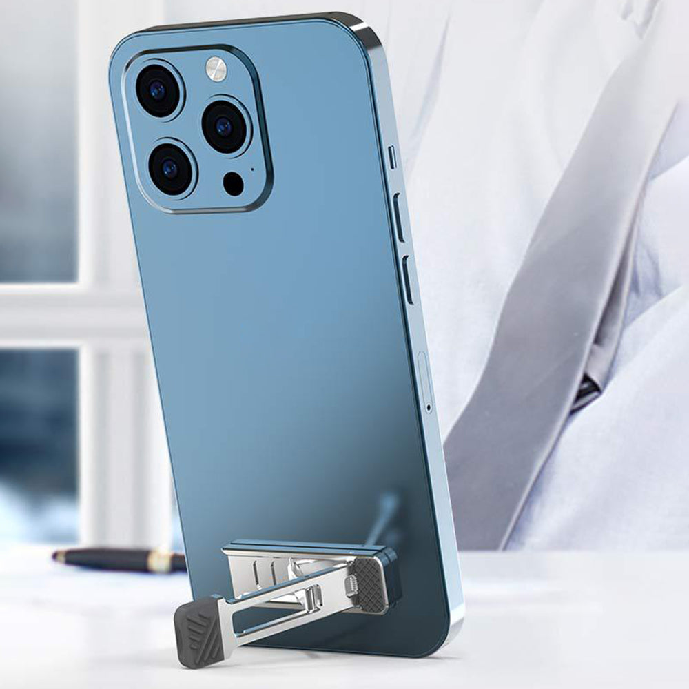 Adhesive L Bracket Ultra Slim Zinc Alloy Cell Phone Stand Folding Tablet Kickstand Support