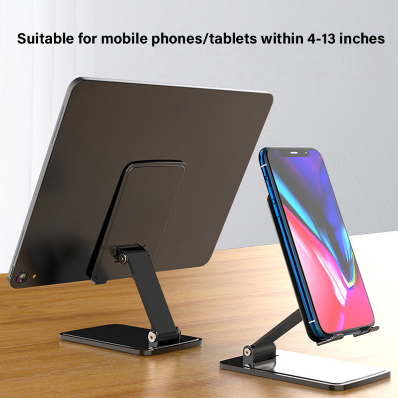 CCT15 Portable Folding Phone Holder Adjustable Anti-Slip Tablets Metal Stand for 4-13 inch Device