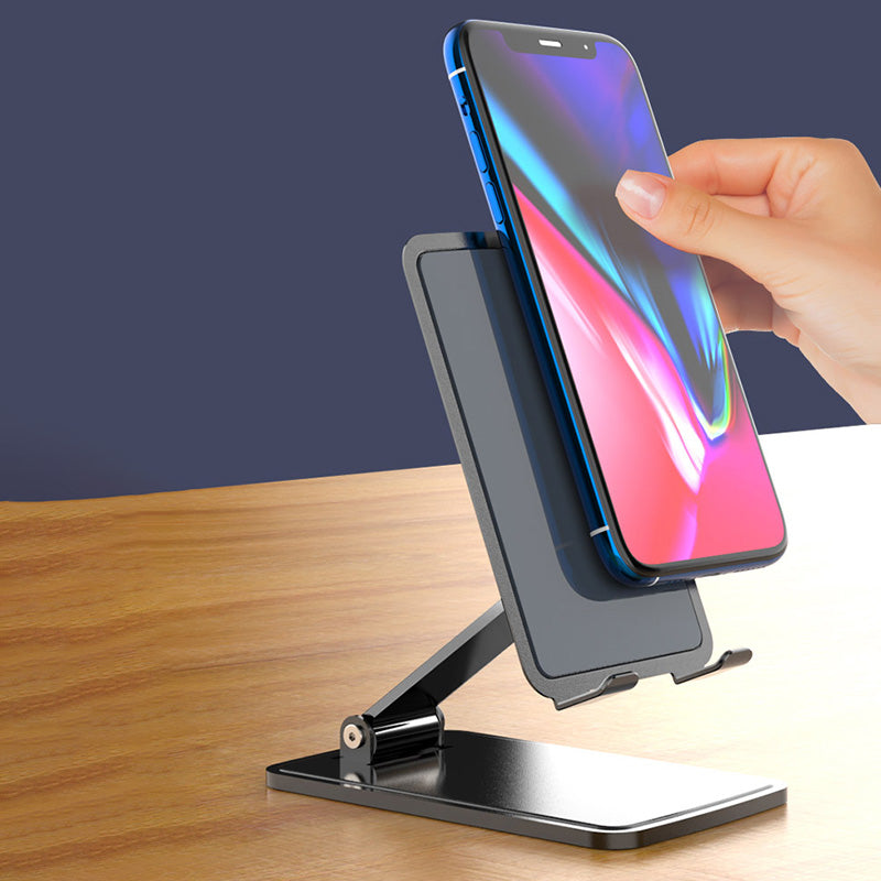 CCT15 Portable Folding Phone Holder Adjustable Anti-Slip Tablets Metal Stand for 4-13 inch Device