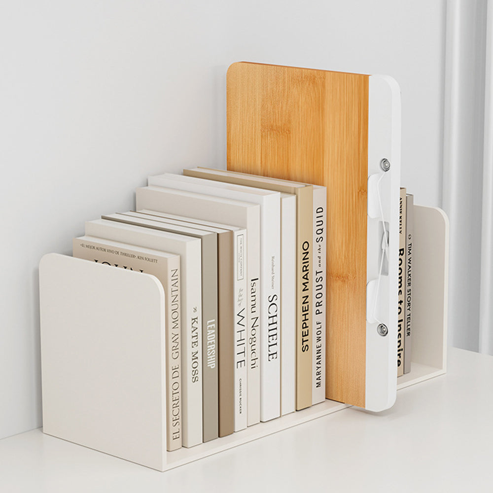 BG-2 Desktop Book Stand Folding Metal Book Holder Portable 50-Degree Adjustable Reading Stand with Clip