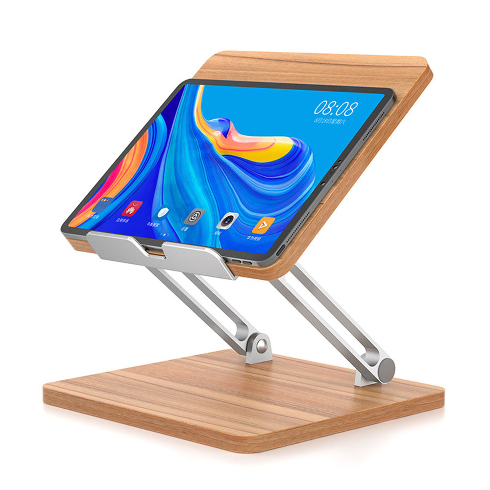 AP-2DP Wooden Reading Stand Folding Metal Book Tablet Holder Portable Desktop Drawing Stand for Kids