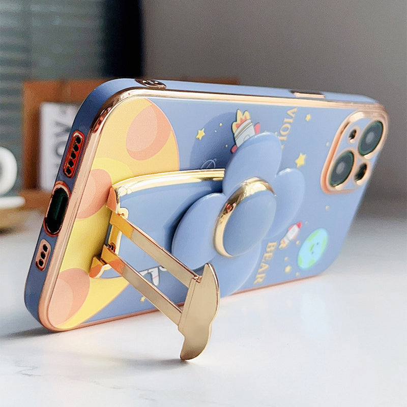 Multifunction Cartoon Windmill Mobile Phone Kickstand Adhesive Sticker Rotating Cellphone Kickstand Holder
