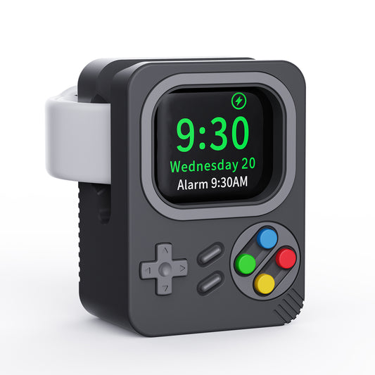 Watch Charger Holder for Apple Watch, Retro Game Console Design Silicone Charging Stand Holder