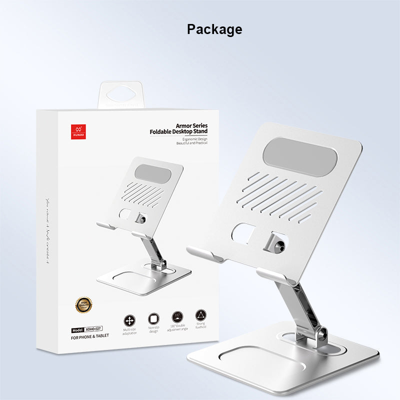 XUNDD XDHO-027 ArmorSeries Folding Desktop Stand Multi-Function Desktop Aluminum Alloy Tablet Holder