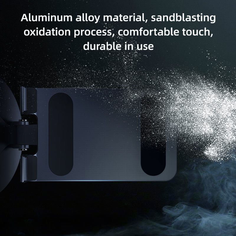 USAMS US-ZJ074 Desktop Foldable Phone Tablet Stand Aluminum Alloy 360-Degree Rotating Phone Holder