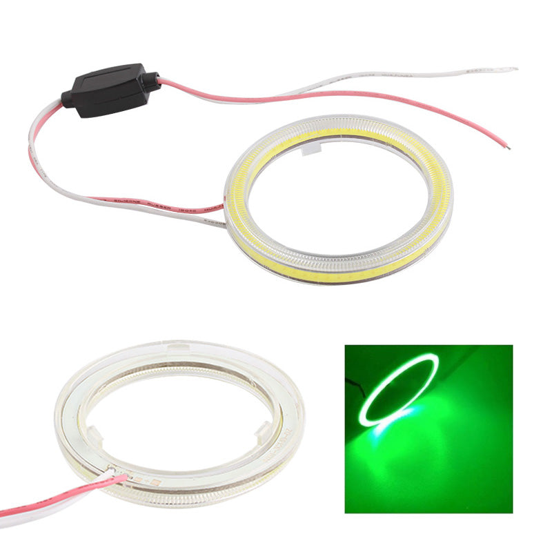 2Pcs / Set 100mm Car Angel Eye Ring Fog Lights COB LED Headlights with PC Cover