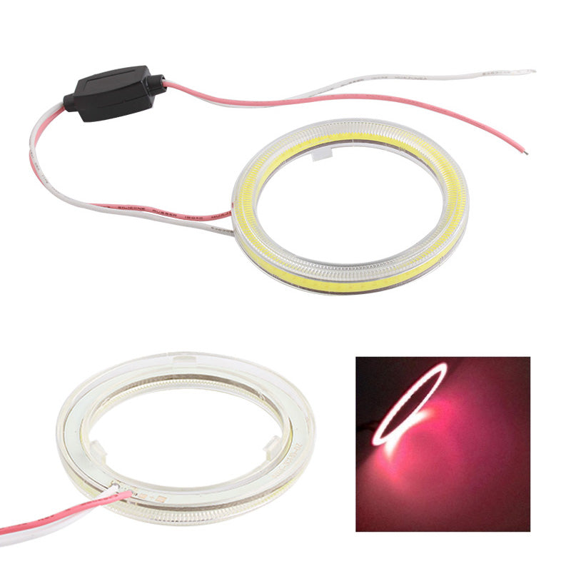 2Pcs / Set 100mm Car Angel Eye Ring Fog Lights COB LED Headlights with PC Cover
