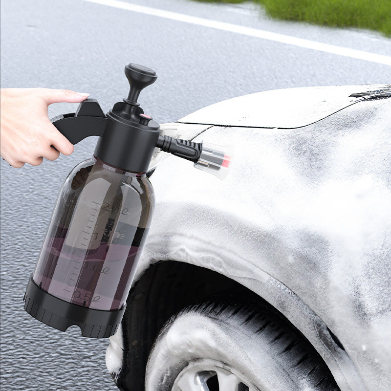 2L Foam Sprayer Car Wash Foam Watering Can Water Bottle Auto Cleaning Tool with Towel + Sponge