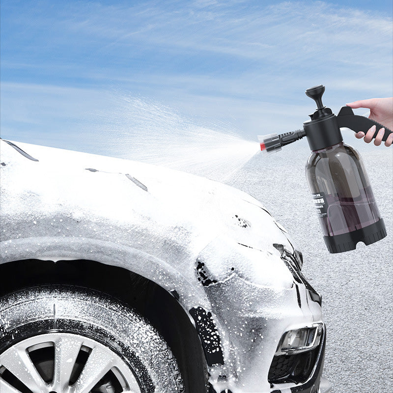 2L Foam Sprayer Car Wash Foam Watering Can Water Bottle Auto Cleaning Tool with Towel + Sponge