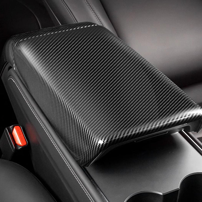 M30246 ABS Car Armrest Box Cover for Tesla Model 3 17-22 / Model Y 21-22 Central Control Armrest Interior Decor