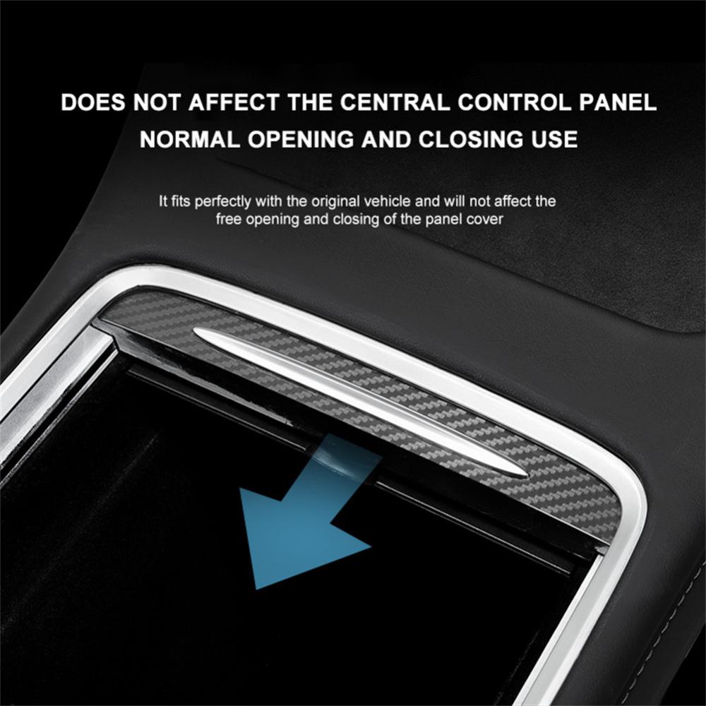 M30246 For Tesla Model 3 17-22 / Model Y 21-22 Car Center Console Cover Protector PU Central Control Panel Sticker