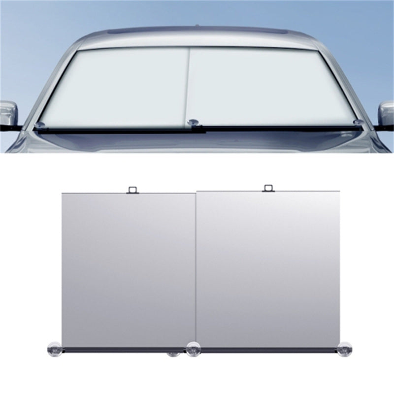 2Pcs Summer Car Windshield Sun Shade Umbrella Sunshade Cover UV Reflective Front Window Sun Visor