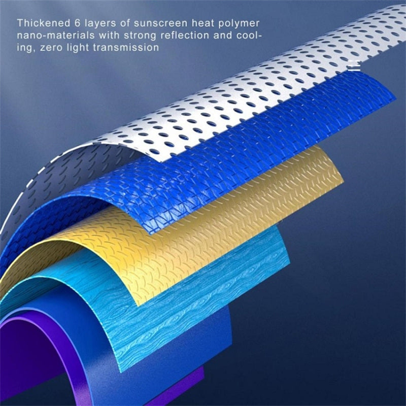 2Pcs Summer Car Windshield Sun Shade Umbrella Sunshade Cover UV Reflective Front Window Sun Visor