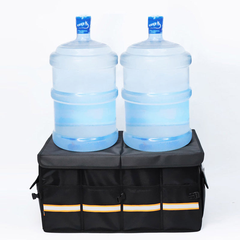 YH-4331 46L Car Trunk Folding Storage Box PP Divider Outdoor Travel Trunk Organizer with Lid