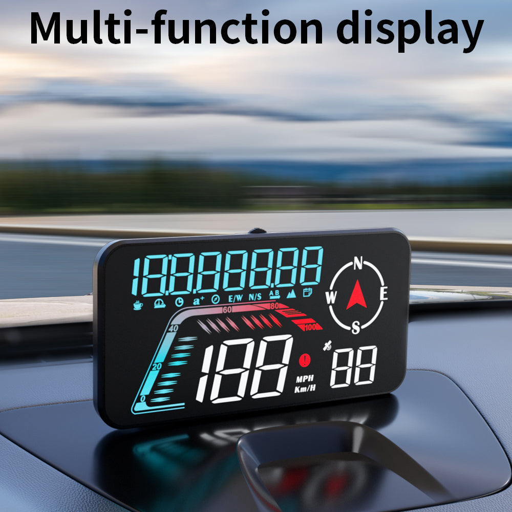 G12 HUD GPS Digital Car Speedometer Windshield Suction Cup Mount Head-Up Display