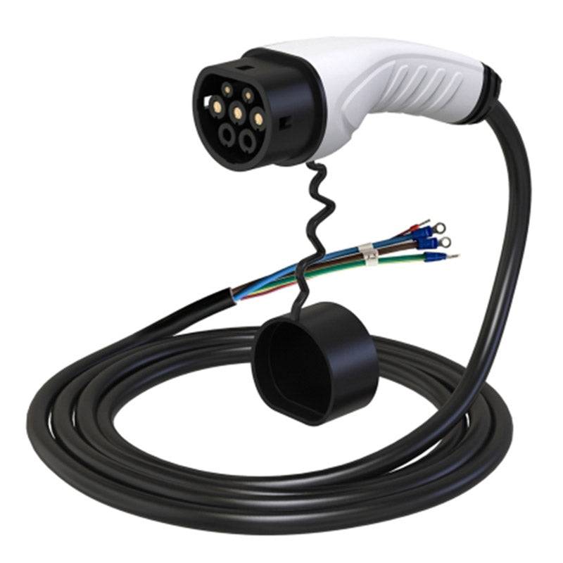 EU Plug 7-pin 250V 16A Electric Car Charger Adapter New Energy Automobile Charging Parts with 5m Cable