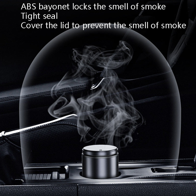 BEN.JACK LED Light Ashtray with Lid Multifunctional Universal Car Ashtray for Home Office