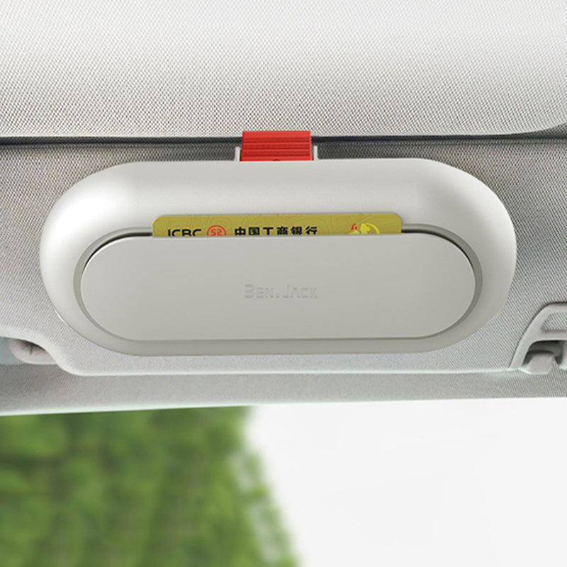 BEN.JACK Glasses Holders for Cars, Sunglasses Holder Clip for Sun Visor, Ticket Card Clip Eyeglasses Mount