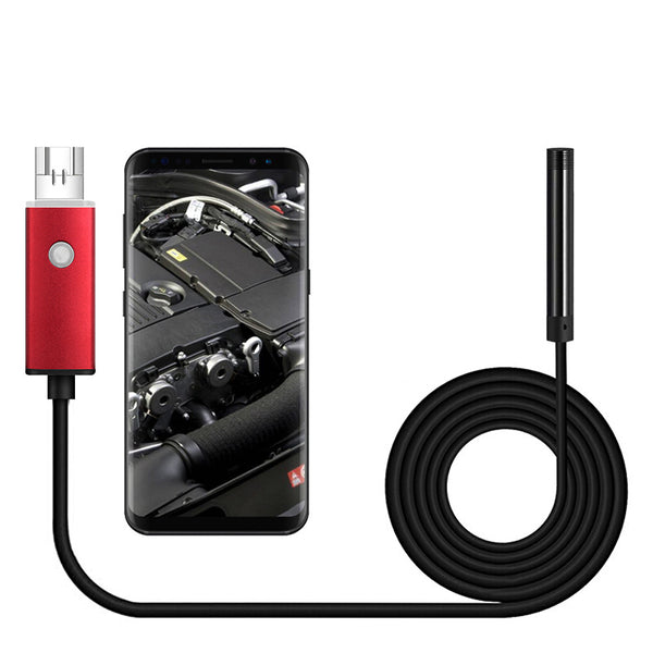 10m Hard Wire Waterproof 6-LED 5.5mm Lens Endoscope Camera Inspection Tool Borescope for Micro USB / USB Interface Cell Phones and Computers