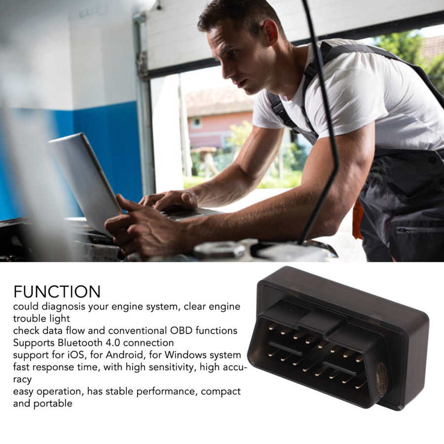 V06H4 elm327 Engine Fault Detector Car Code Reader Bluetooth Connection OBD2