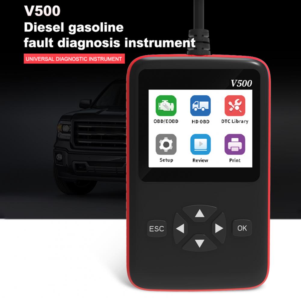 V500 Car Vehicle ELM327 OBD2 Engine Fault Code Reader Diesel Oil Diagnostic Tool Scanner Analyzer