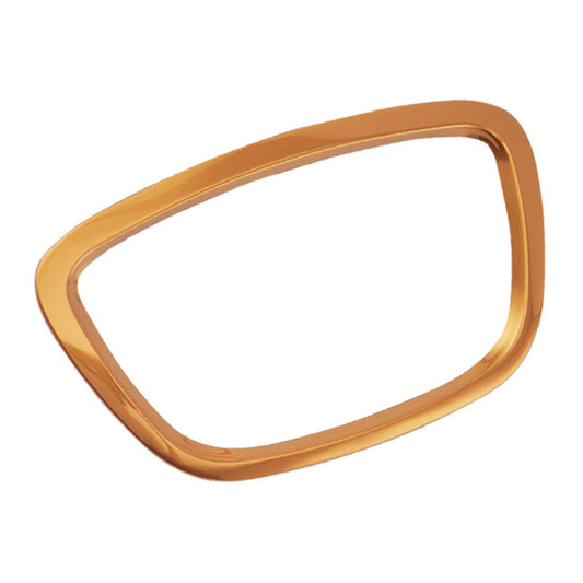 For A3 / A4L / A6L / Q3 / Q5 / Q7 / A8 Aluminum Alloy Sticker Car Steering Wheel Decal Interior Modification Decor, Oval Type