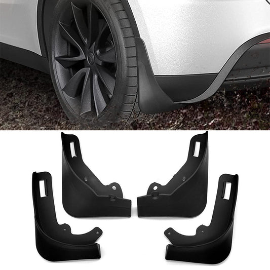 4PCS No Drilling Car Front and Rear Wheel Fender Mud Flap Mud Guard for Tesla Model Y