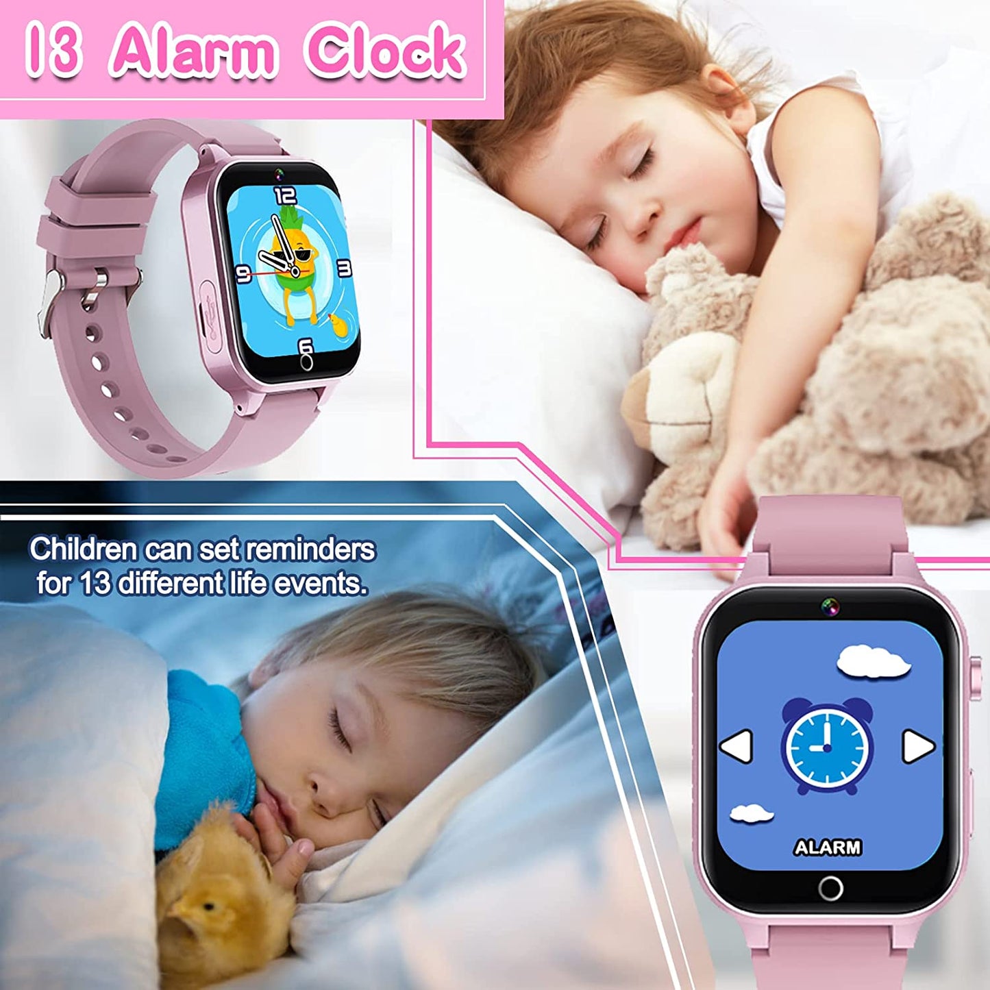 X33 Kids Camera Pedometer Music Game Smart Watch Student Smart Bracelet with Built-in 26 Puzzle Games