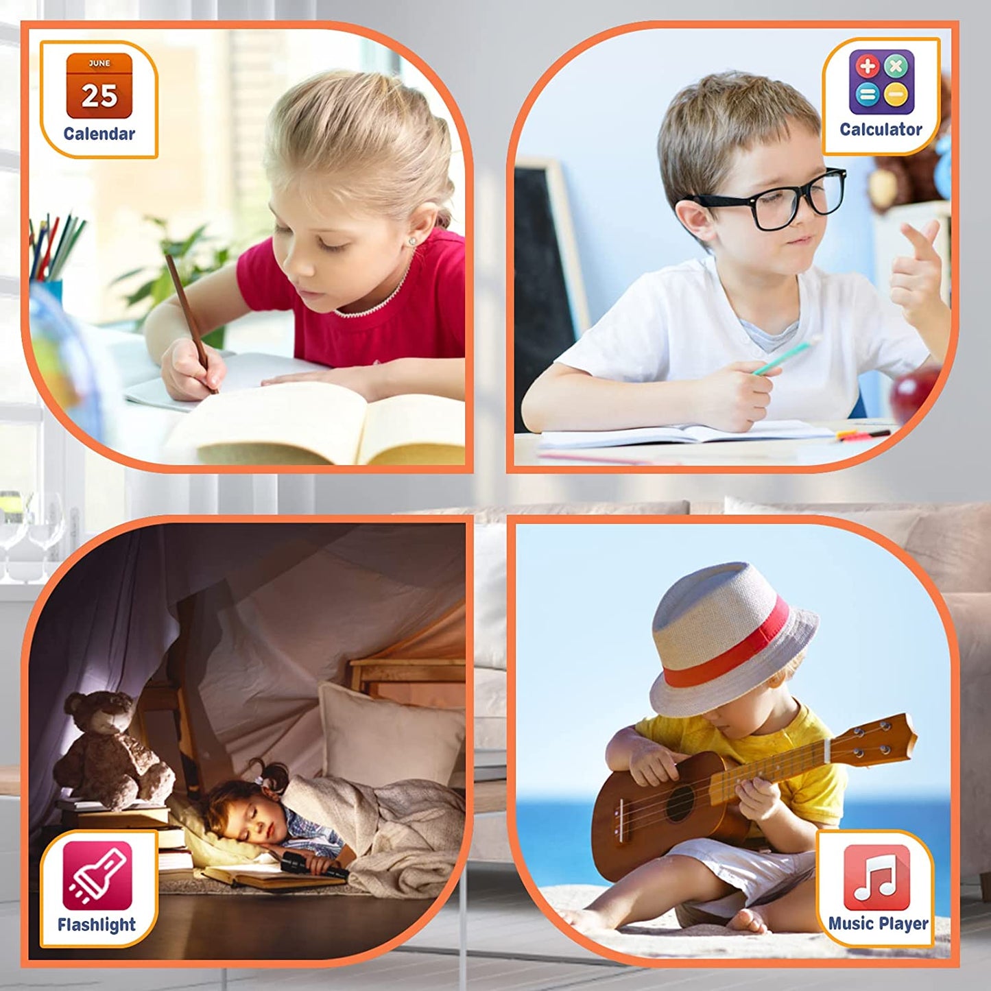 X33 Kids Camera Pedometer Music Game Smart Watch Student Smart Bracelet with Built-in 26 Puzzle Games