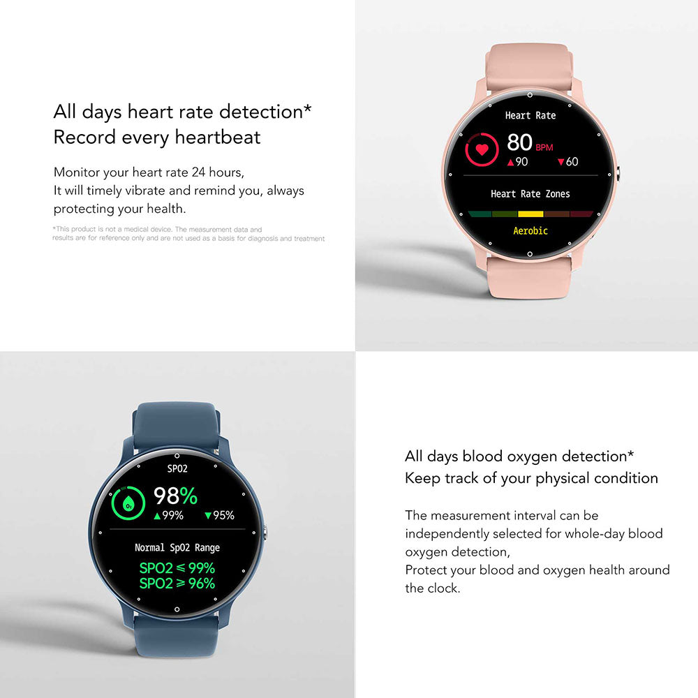 ZL02PRO IP67 Waterproof 1.39 Touch Screen Sports Bracelet Heart Rate Monitor Smart Watch