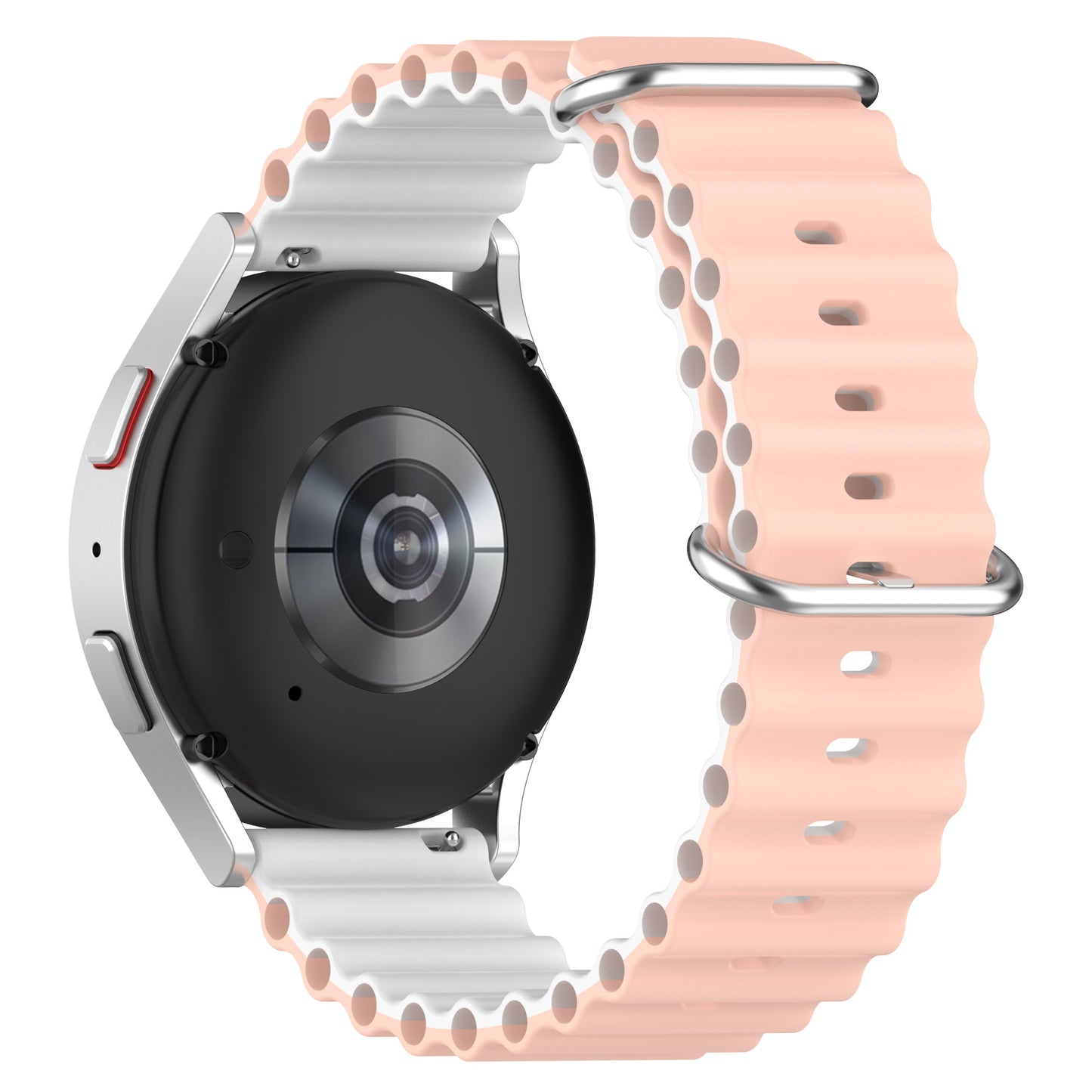 For Huami Amazfit GTS 4 / GTS 4 Mini / GTS 3 Dual Color Silicone Watch Strap 20mm Wave Design Adjustable Wrist Band