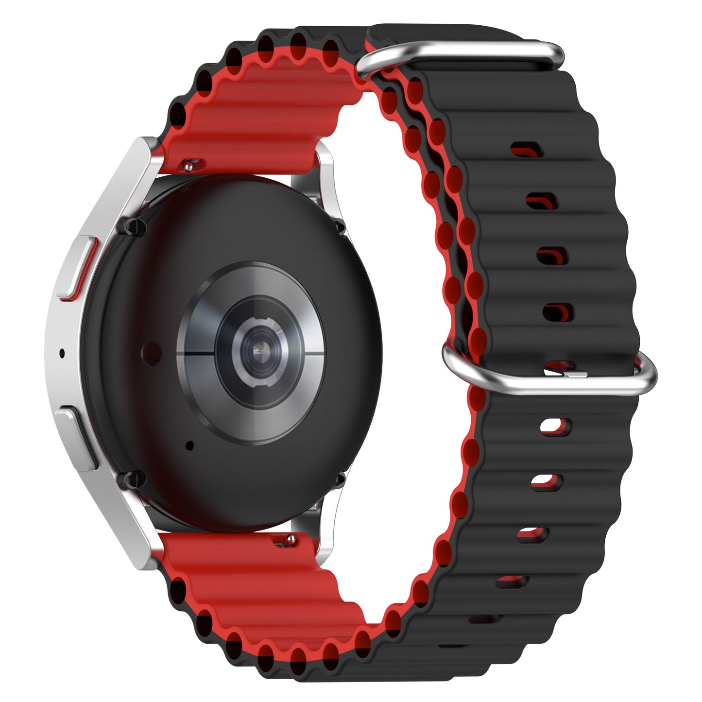 For Huami Amazfit GTS 4 / GTS 4 Mini / GTS 3 Dual Color Silicone Watch Strap 20mm Wave Design Adjustable Wrist Band