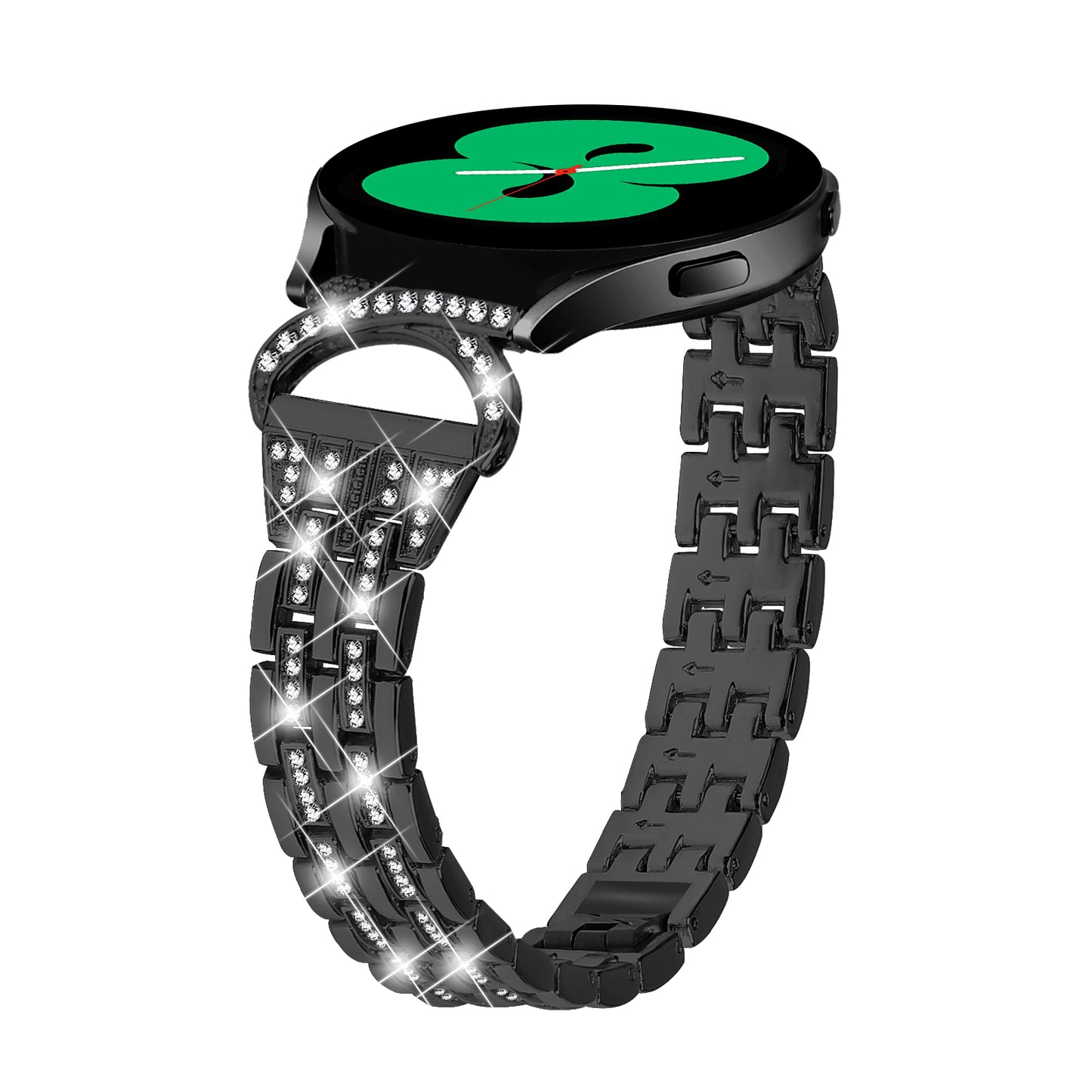 Stainless Steel Watch Band for Samsung Galaxy Watch6 40mm 44mm / Watch6 Classic 43mm 47mm / Watch 5 40mm 44mm / Watch4 40mm 44mm / Watch3 41mm , 20mm 5-Bead Rhinestone Decor Bracelet