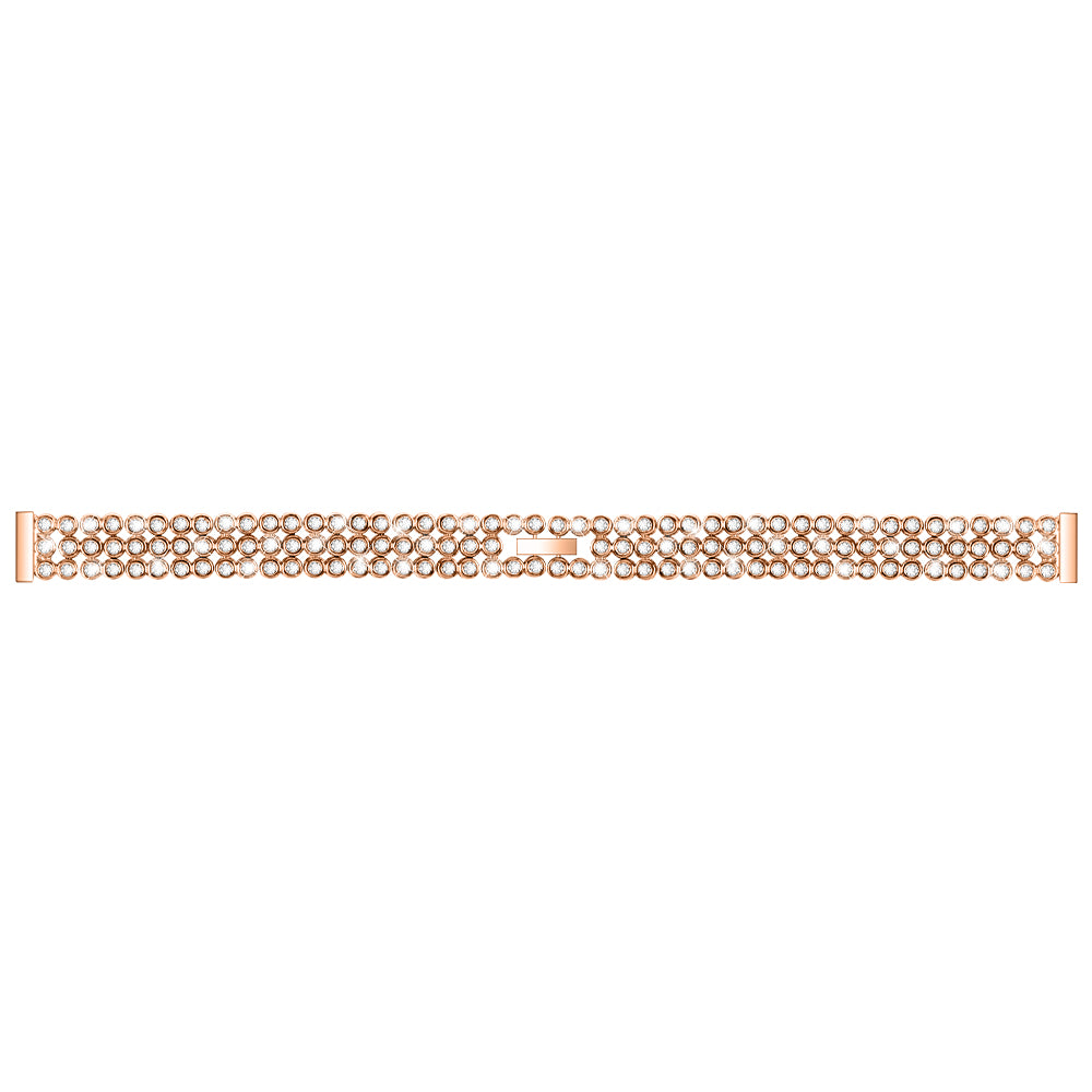 For Xiaomi Smart Band 8 Rhinestone Decor Stainless Steel Strap Replacement Smartwatch Wrist Band