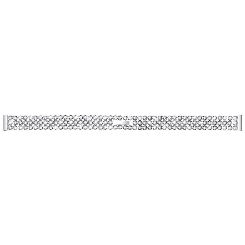 For Xiaomi Smart Band 8 Rhinestone Decor Stainless Steel Strap Replacement Smartwatch Wrist Band