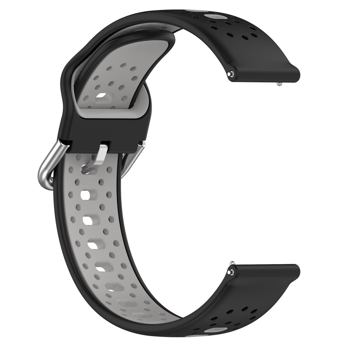 Silicone Watch Band for Samsung Galaxy Watch6 40mm 44mm / Watch6 Classic 43mm 47mm / Watch 5 40mm 44mm / Watch4 40mm 44mm , 20mm Dual-color Straps