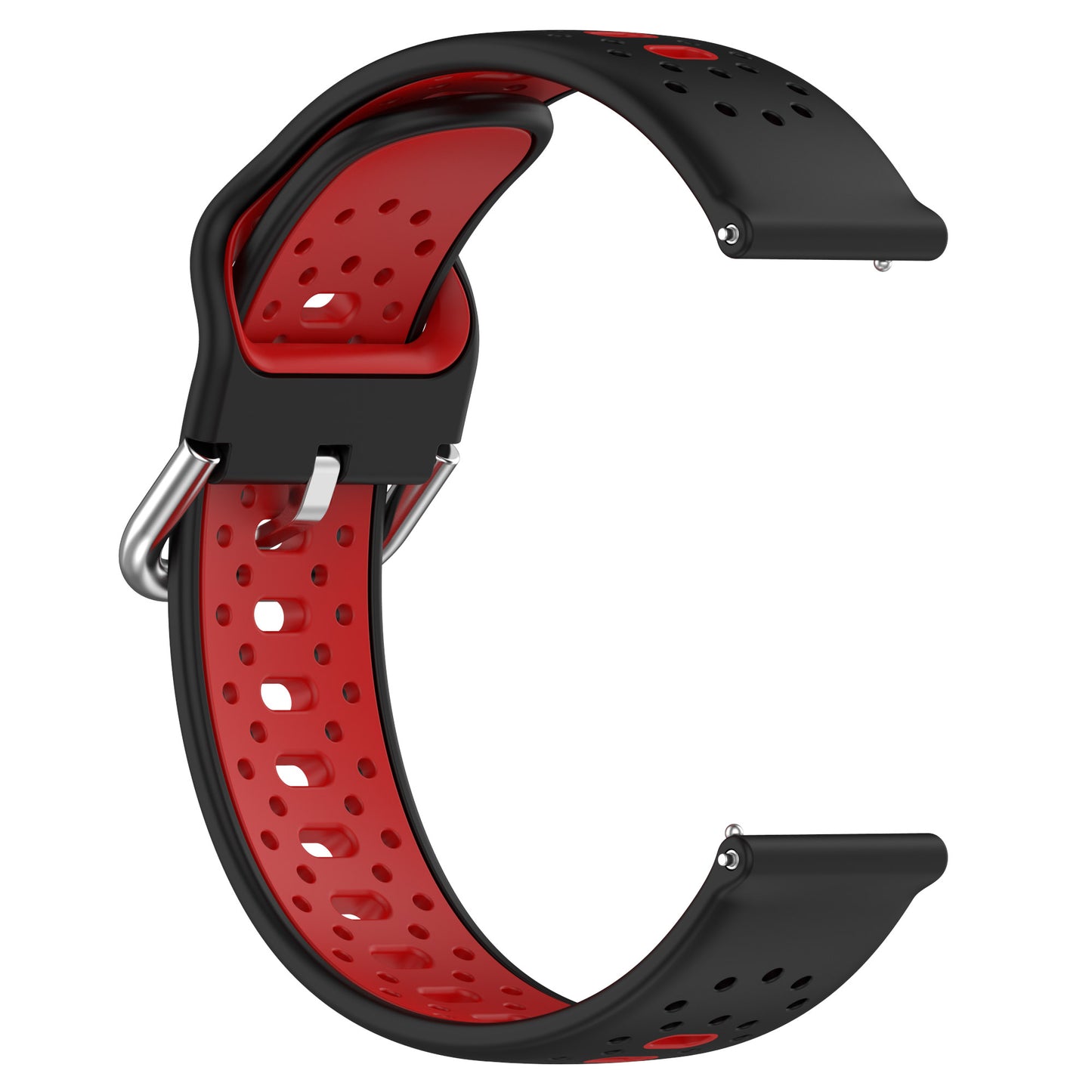 Silicone Watch Band for Samsung Galaxy Watch6 40mm 44mm / Watch6 Classic 43mm 47mm / Watch 5 40mm 44mm / Watch4 40mm 44mm , 20mm Dual-color Straps