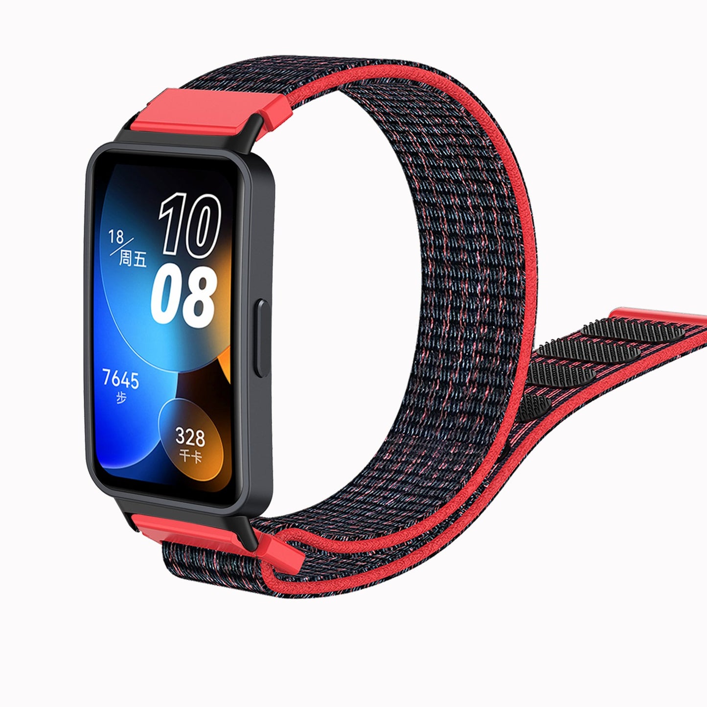 For Huawei Band 8 Nylon Watch Band Adjustable Sport Loop Breathable Replacement Strap